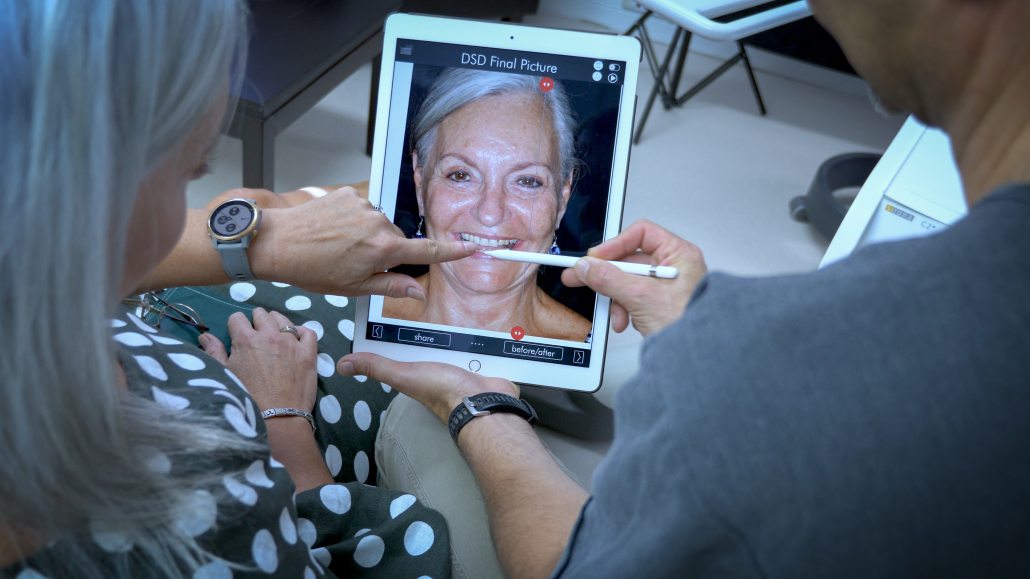 Digital Smile Design shows a patient what her new smile will look like with dental implants